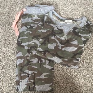 Camo Print Pajama Set